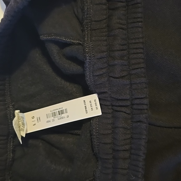 PINK Campus Fleece Wide-Leg Split-Hem Sweatpants Size L Long - Picture 6 of 9